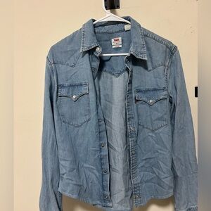 Levi's Men's Light Blue Denim Shirt Jacket
